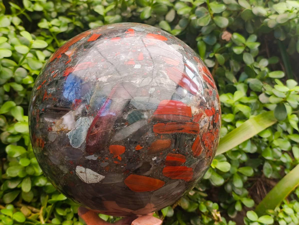 Polished XXL Bloodstone Sphere x 1 From Swaziland