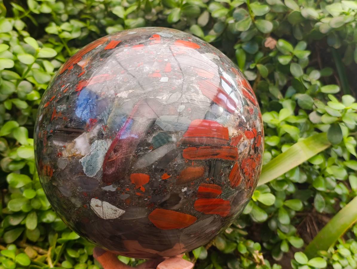 Polished XXL Bloodstone Sphere x 1 From Swaziland
