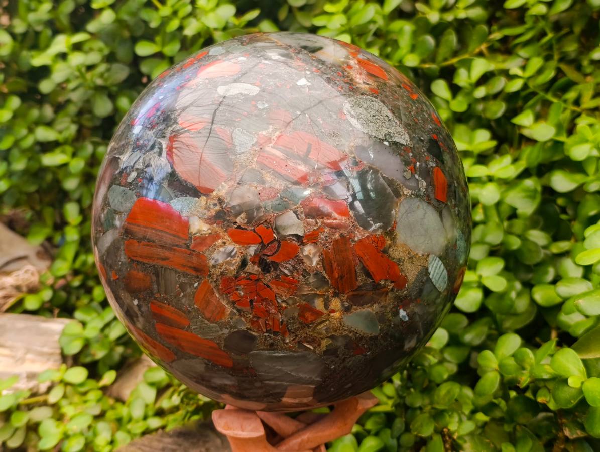 Polished XXL Bloodstone Sphere x 1 From Swaziland