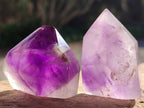 Polished Window Amethyst Crystals x 12 From Akansobe, Madagascar