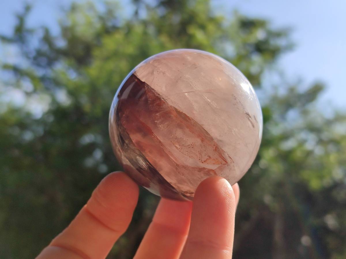 Polished Red Hematoid Quartz Spheres x 6 From Ambatondrazaka, Madagascar