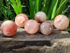 Polished Red Hematoid Quartz Spheres x 6 From Ambatondrazaka, Madagascar