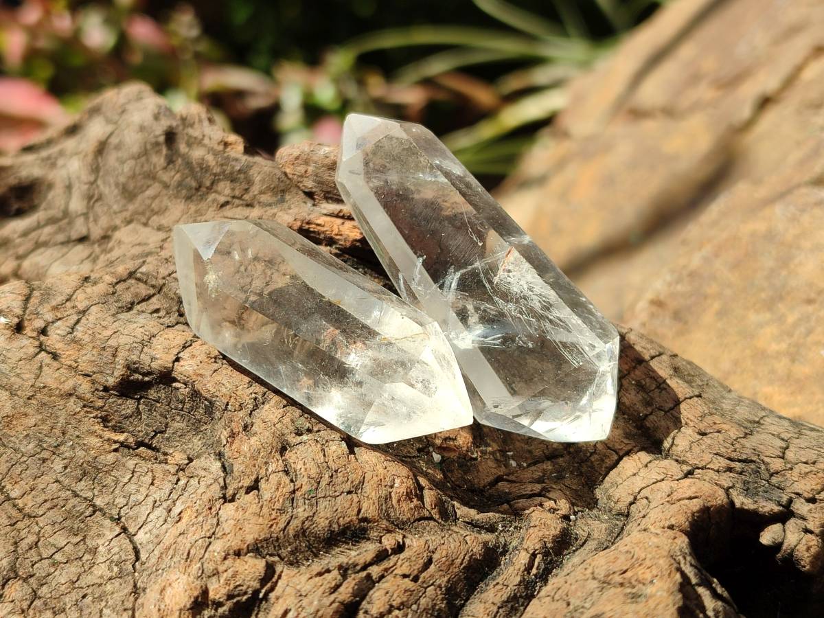 Polished Double Terminated Clear Quartz Crystals x 35 From Madagascar