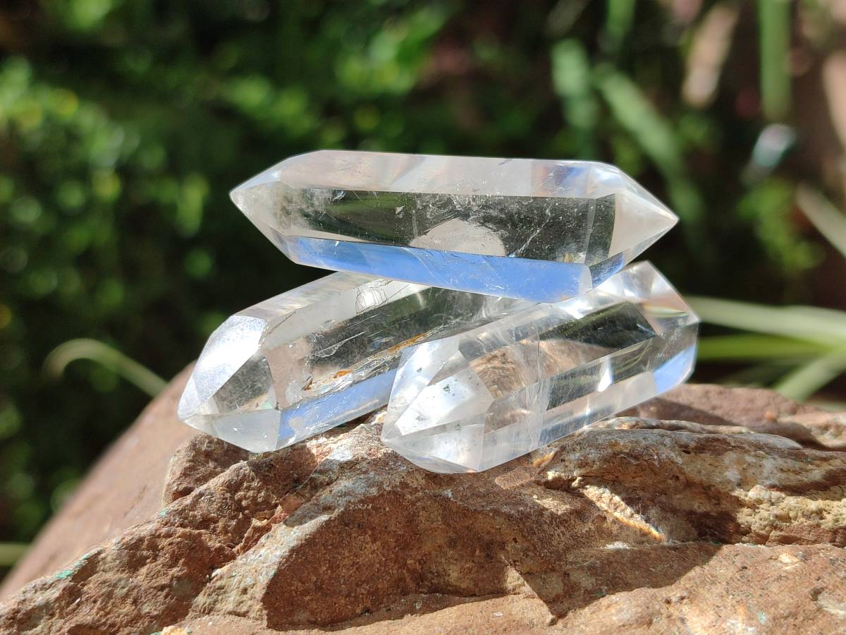 Polished Double Terminated Clear Quartz Crystals x 35 From Madagascar