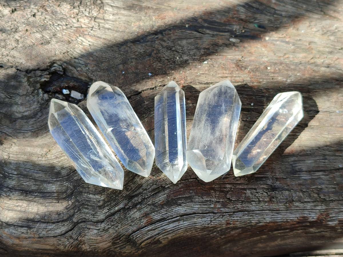 Polished Double Terminated Clear Quartz Crystals x 35 From Madagascar