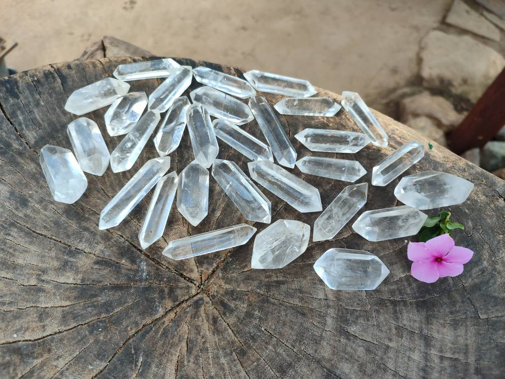 Polished Double Terminated Clear Quartz Crystals x 35 From Madagascar - Toprock Gemstones and Minerals 