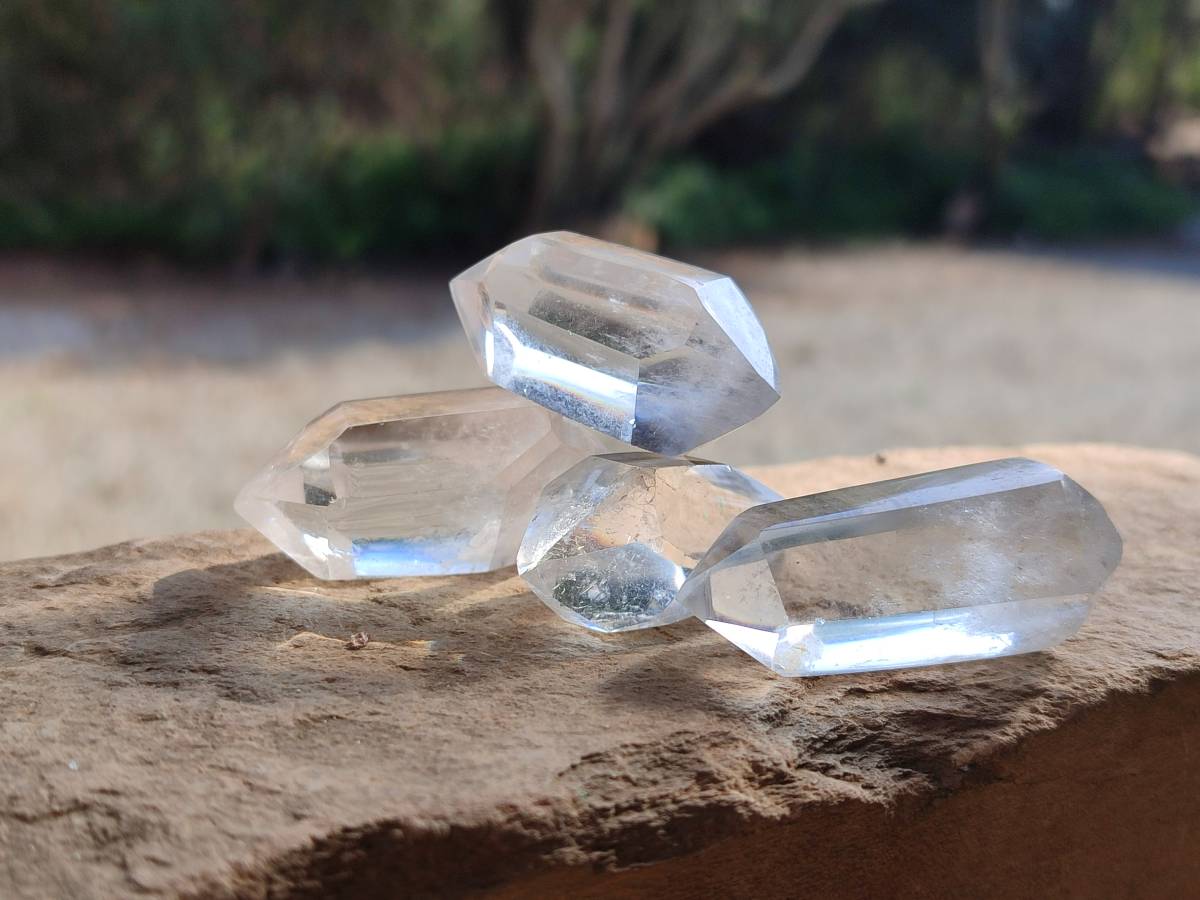 Polished Double Terminated Clear Quartz Crystals x 35 From Madagascar