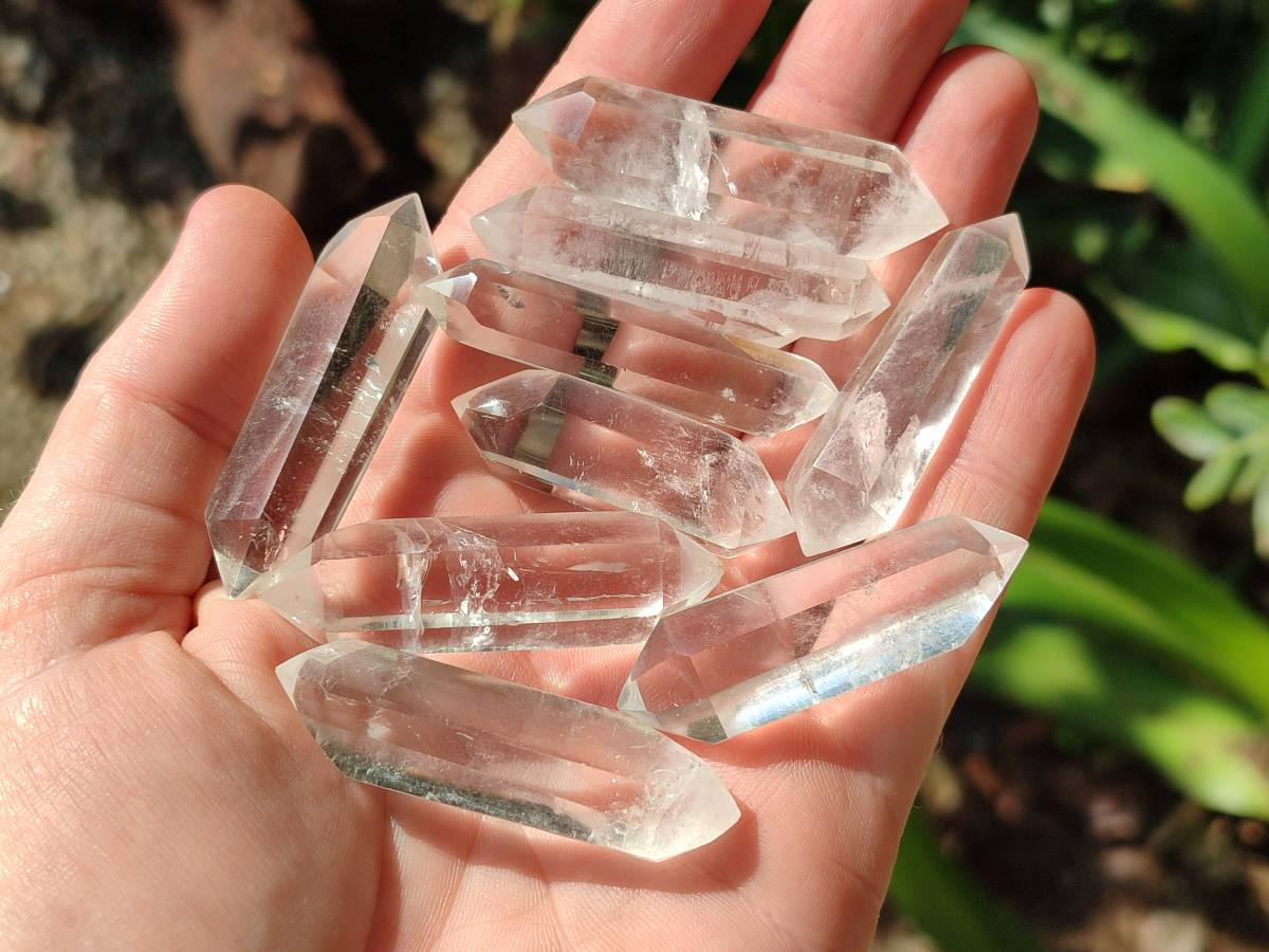 Polished Double Terminated Clear Quartz Crystals x 35 From Madagascar