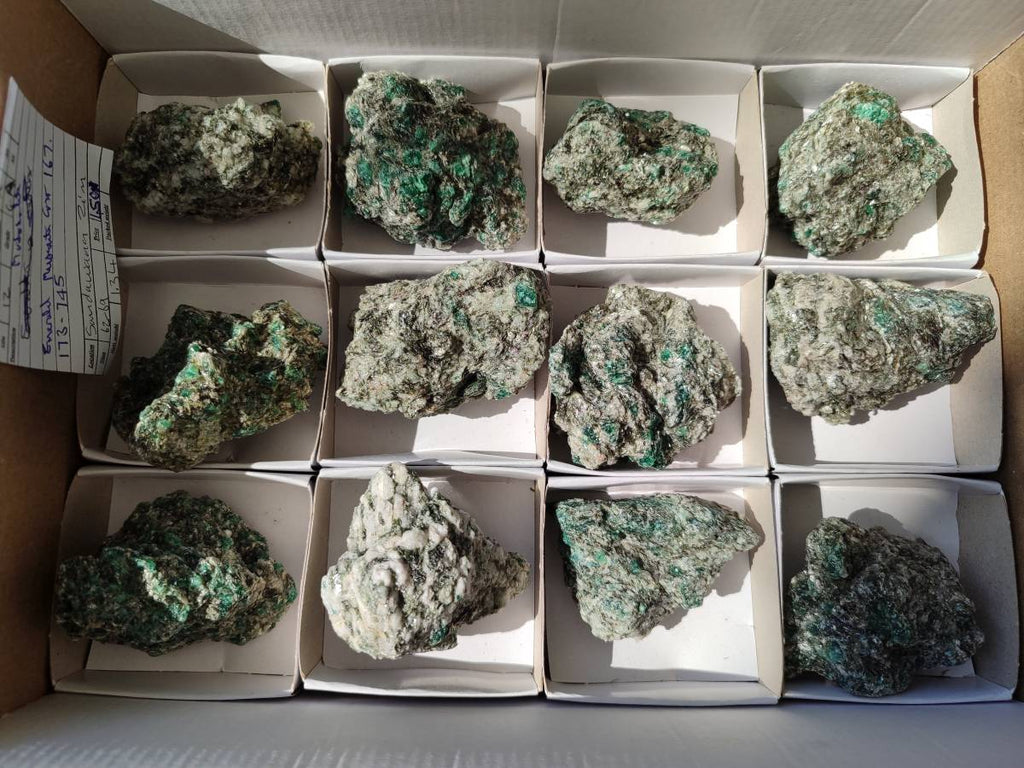 Natural Emerald Mica 'Mutokolite' Cobbed Specimens x 12 From Mutoko, Zimbabwe