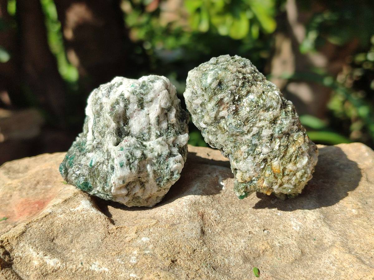 Natural Emerald Mica 'Mutokolite' Cobbed Specimens x 12 From Mutoko, Zimbabwe
