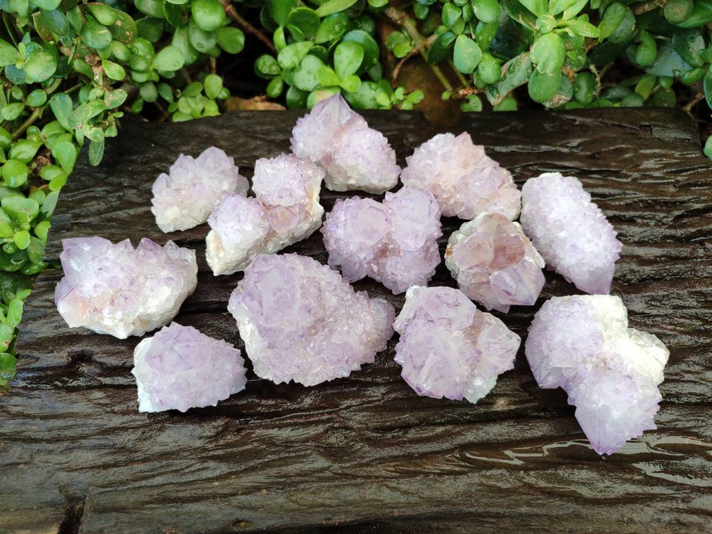 Natural Sunburst Amethyst Spirit Clusters x 12 From Boekenhouthoek, South Africa