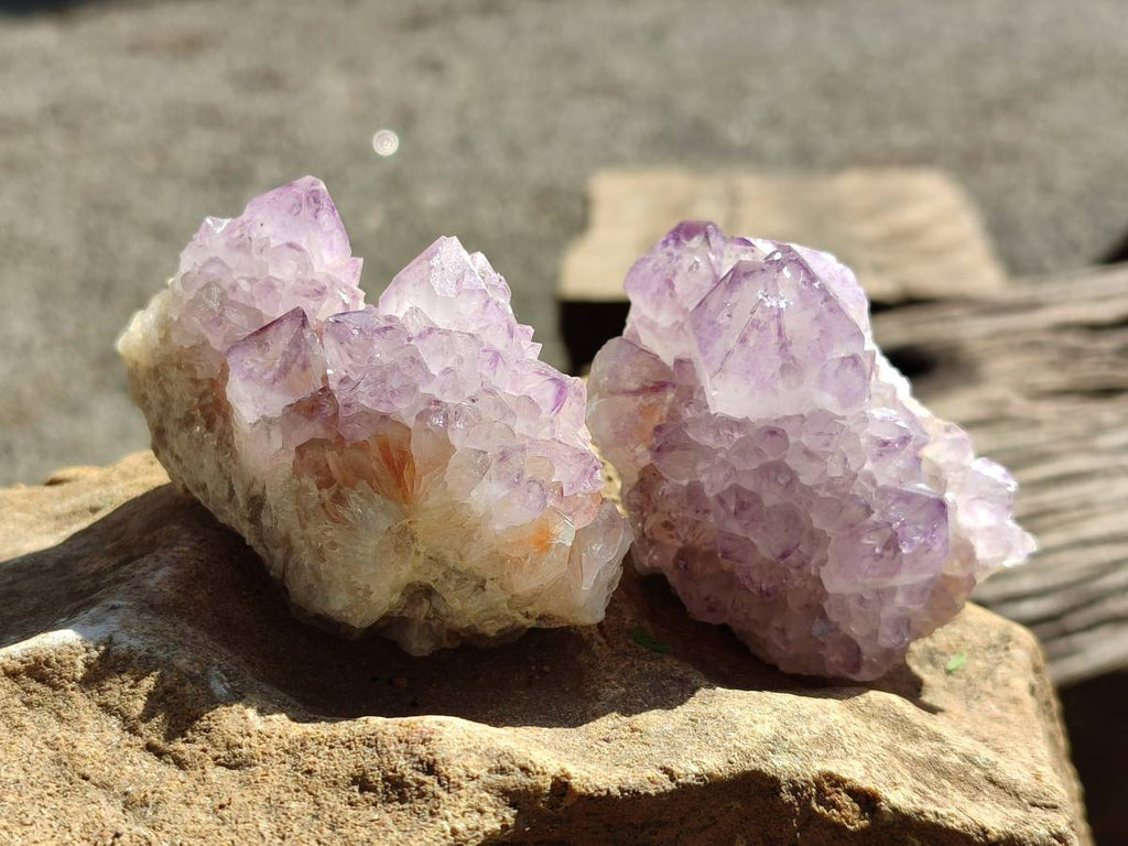 Natural Sunburst Amethyst Spirit Clusters x 12 From Boekenhouthoek, South Africa