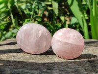 Polished Rose Quartz Palm Stones x 12 From Madagascar