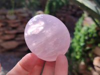 Polished Rose Quartz Palm Stones x 12 From Madagascar