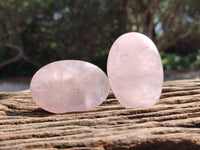 Polished Rose Quartz Palm Stones x 12 From Madagascar