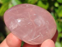 Polished Rose Quartz Palm Stones x 12 From Madagascar