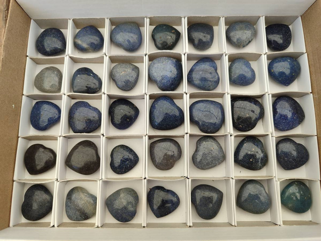 Polished Lazulite Galets x 35 From Madagascar
