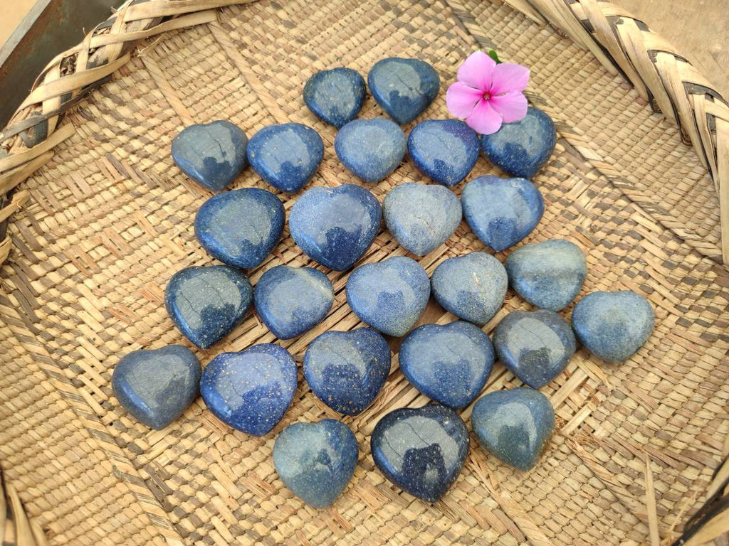 Polished Lazulite Galets x 35 From Madagascar