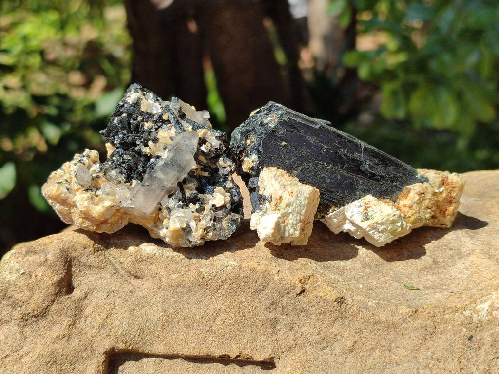 Natural Schorl Black Tourmaline With Feldspar, Fluorite And Mica x 6 From Erongo, Namibia