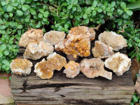 Natural Limonite Quartz Clusters x 12 From Solwezi, Zambia