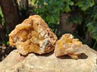 Natural Limonite Quartz Clusters x 12 From Solwezi, Zambia