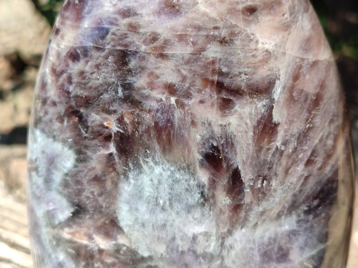 Polished XL Chevron Amethyst Standing Free Form x 1 From Madagascar