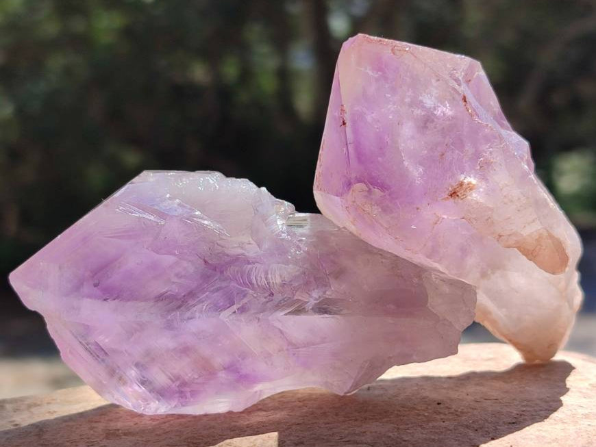 Natural Jacaranda Amethyst Quartz Crystals x 12 From Mumbwa, Zambia