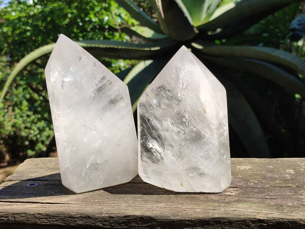 Polished Clear Quartz Crystals x 2 From Madagascar - Toprock Gemstones and Minerals 