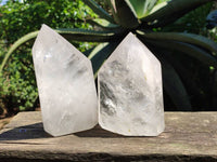 Polished Clear Quartz Crystals x 2 From Madagascar