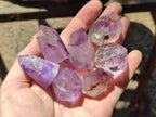 Polished Window Amethyst Crystals x 20 From Akansobe, Madagascar - Toprock Gemstones and Minerals 