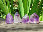 Polished Window Amethyst Crystals x 20 From Akansobe, Madagascar - Toprock Gemstones and Minerals 