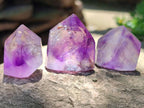 Polished Window Amethyst Crystals x 20 From Akansobe, Madagascar - Toprock Gemstones and Minerals 