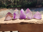 Polished Window Amethyst Crystals x 20 From Akansobe, Madagascar - Toprock Gemstones and Minerals 