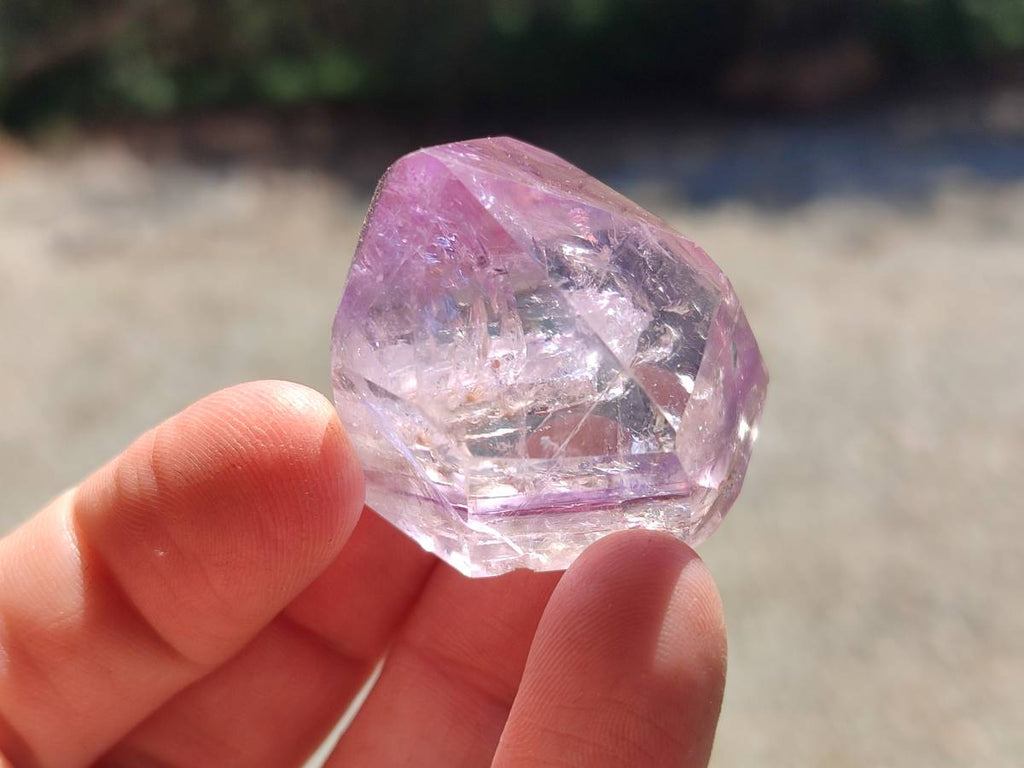 Polished Window Amethyst Crystals x 20 From Akansobe, Madagascar - Toprock Gemstones and Minerals 