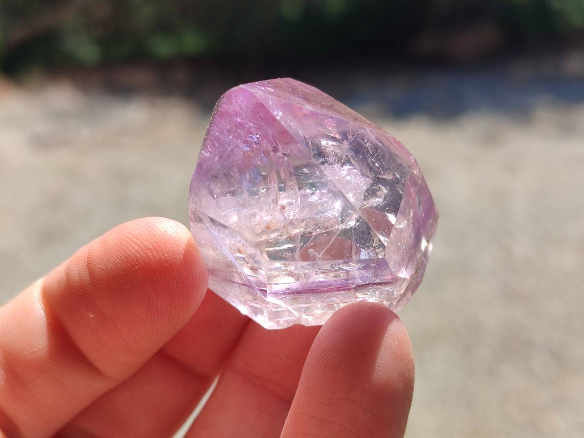 Polished Window Amethyst Crystals x 20 From Akansobe, Madagascar - Toprock Gemstones and Minerals 