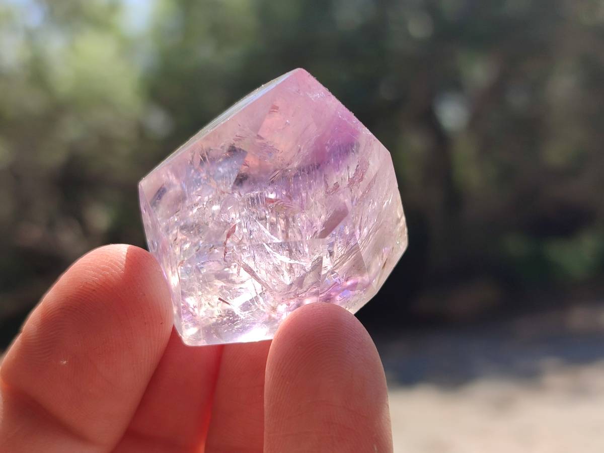 Polished Window Amethyst Crystals x 20 From Akansobe, Madagascar - Toprock Gemstones and Minerals 