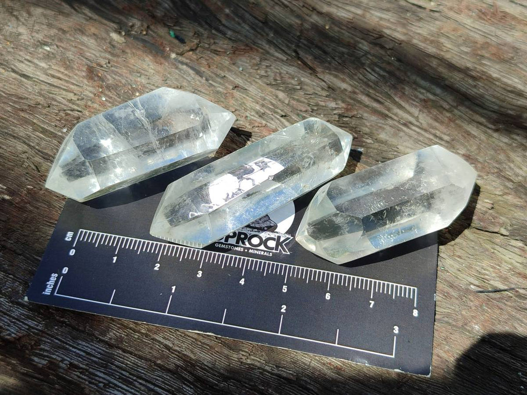 Polished Double Terminated Clear Quartz Crystals x 35 From Madagascar