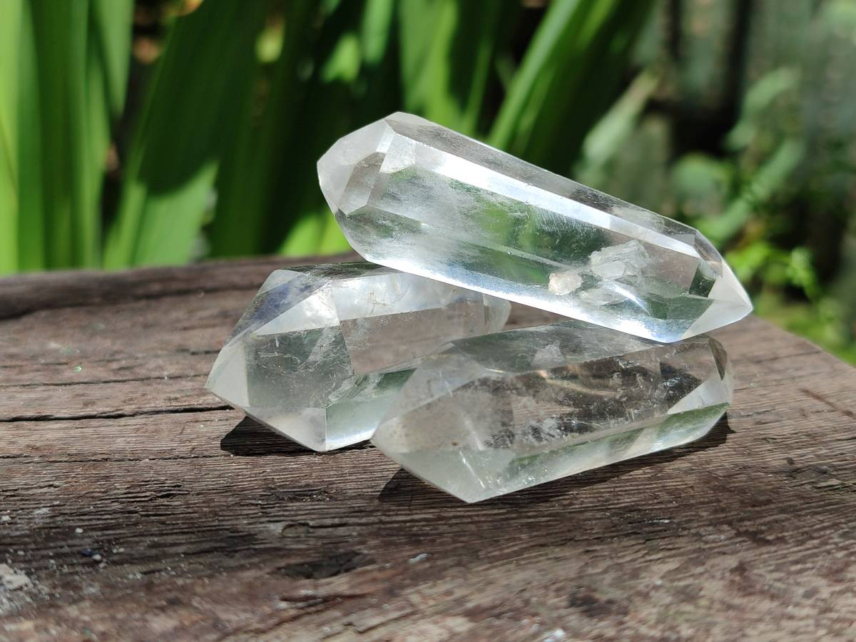 Polished Double Terminated Clear Quartz Crystals x 35 From Madagascar