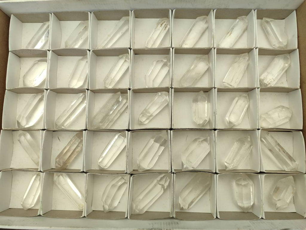 Polished Double Terminated Clear Quartz Crystals x 35 From Madagascar