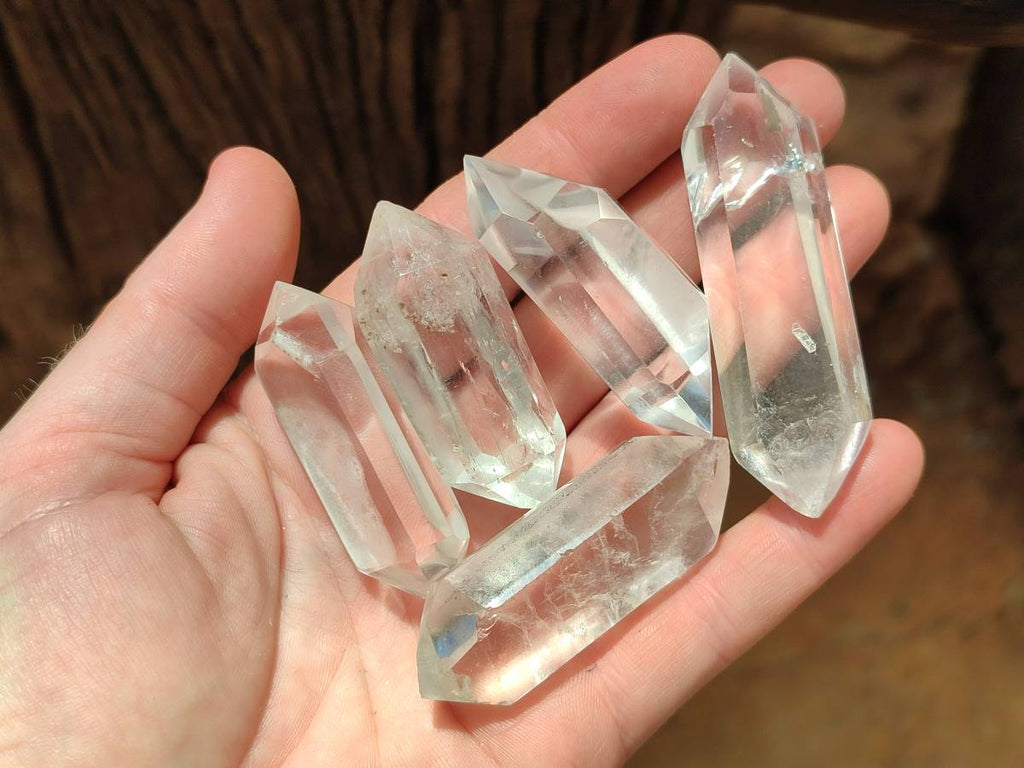 Polished Double Terminated Clear Quartz Crystals x 35 From Madagascar