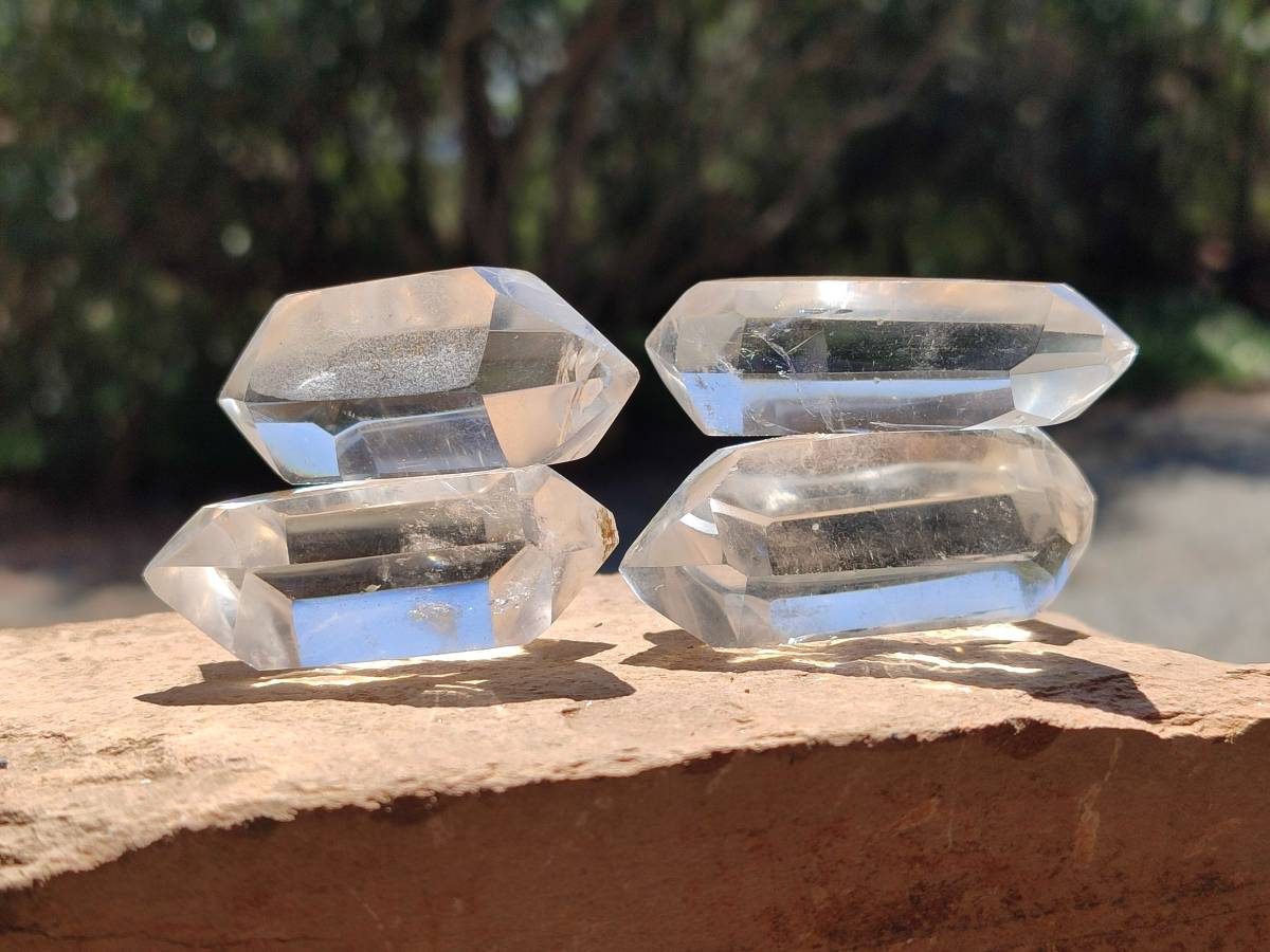 Polished Double Terminated Clear Quartz Crystals x 35 From Madagascar