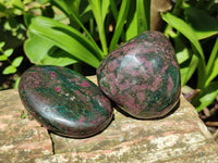Polished Chrome Verdite With Ruby Corundum Free Forms x 6 From Zimbabwe