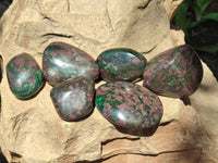 Polished Chrome Verdite With Ruby Corundum Free Forms x 6 From Zimbabwe