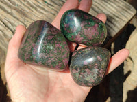 Polished Chrome Verdite With Ruby Corundum Free Forms x 6 From Zimbabwe