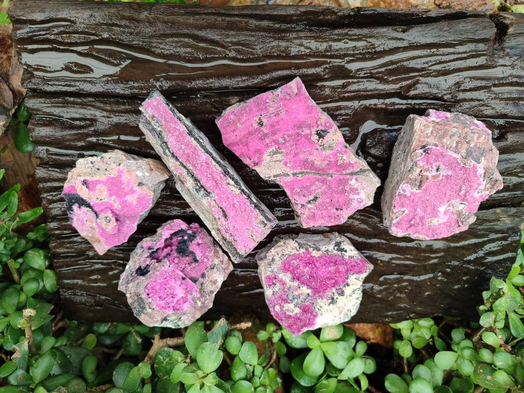 Natural Salrose Cobaltion Dolomite Specimens x 6 From Kakanda, Congo