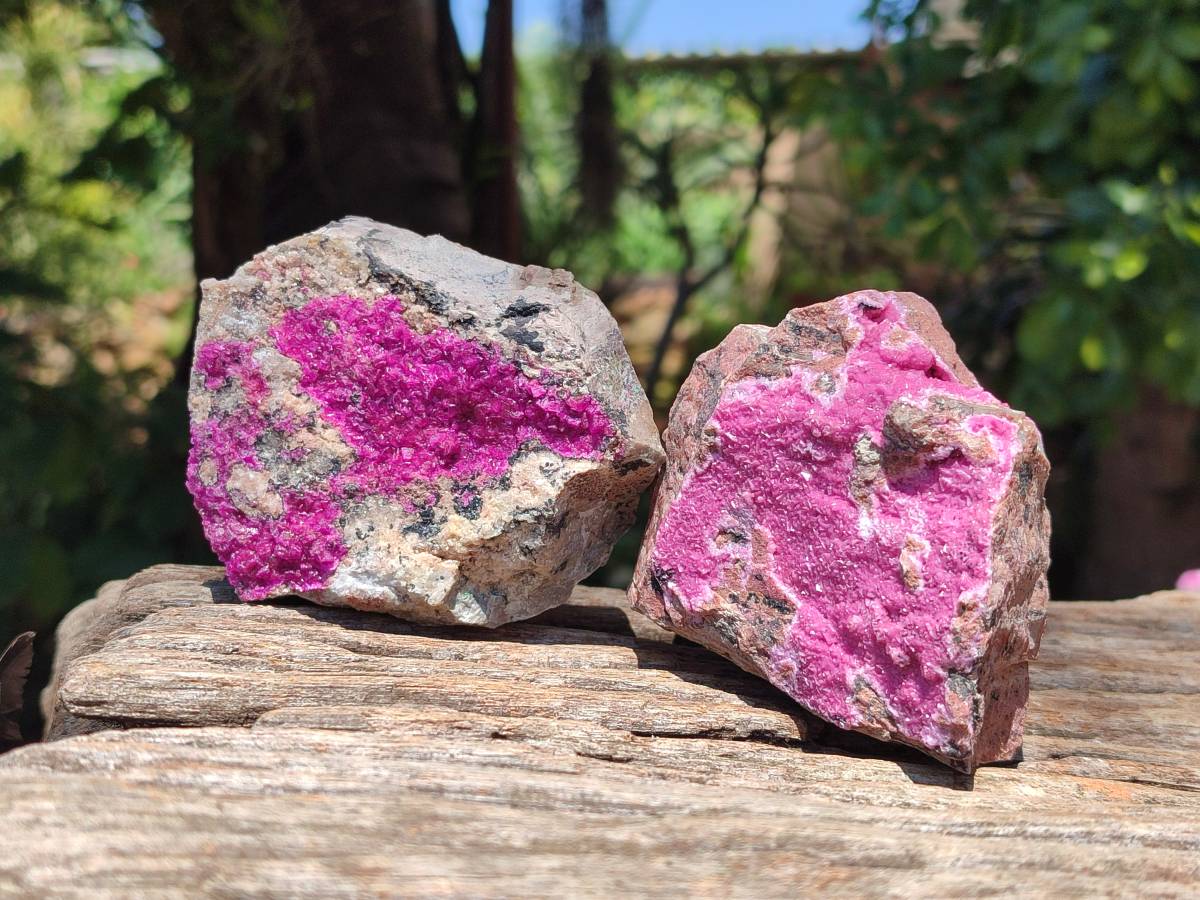 Natural Salrose Cobaltion Dolomite Specimens x 6 From Kakanda, Congo