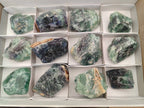 Natural Watermelon Fluorite Cobbed Specimens x 12 From Uis, Namibia
