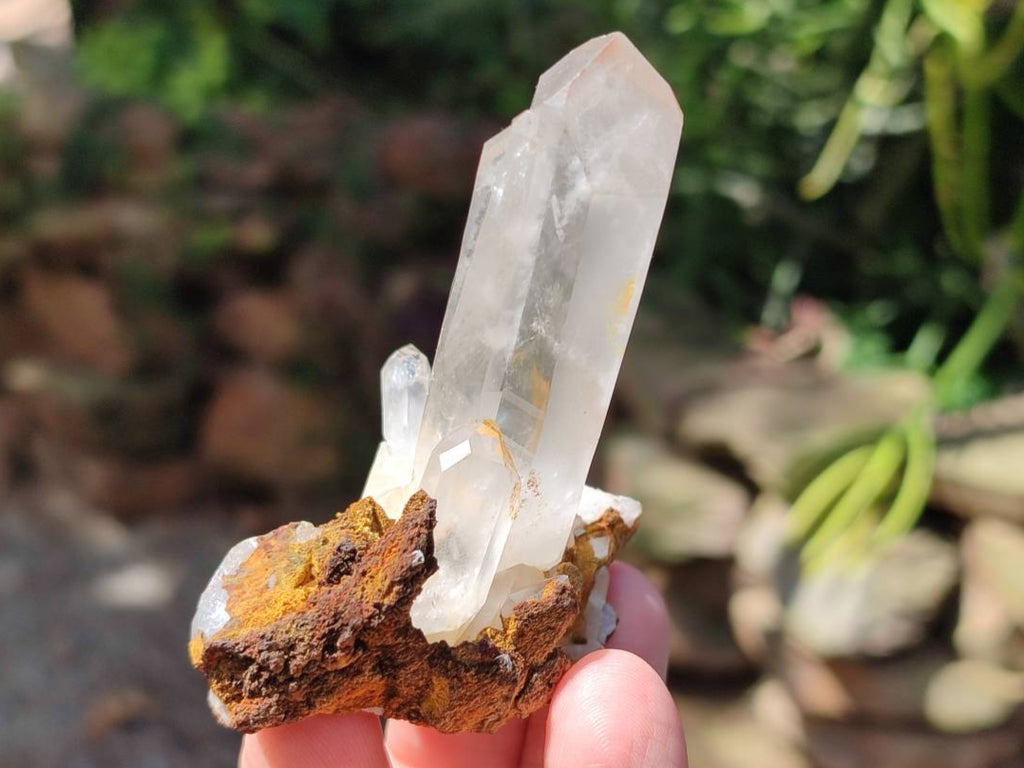Natural Quartz Crystal Clusters x 12 From Madagascar