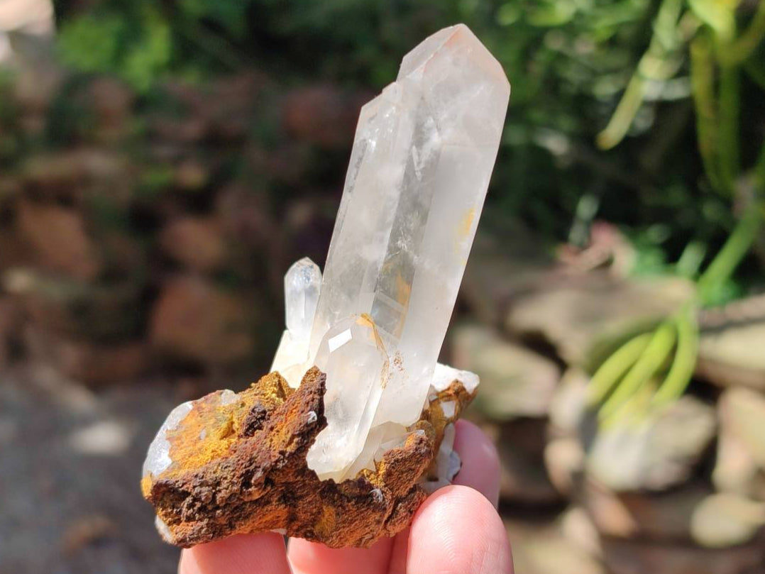 Natural Quartz Crystal Clusters x 12 From Madagascar