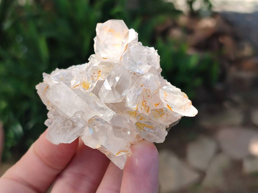 Natural Quartz Crystal Clusters x 12 From Madagascar